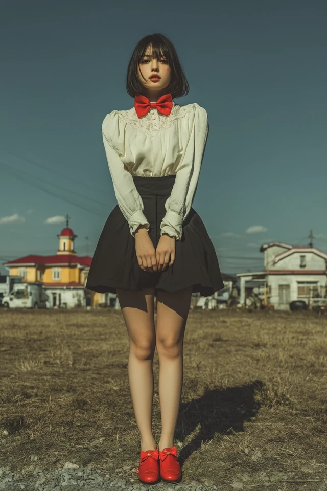 Japanese Girl Portrait in Modern Western Style
