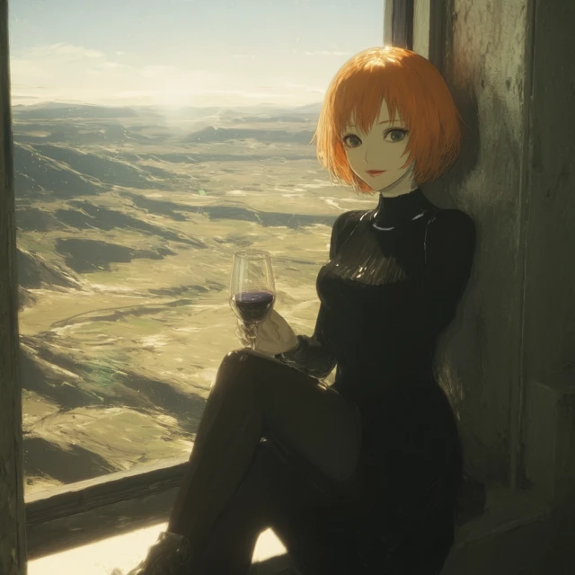 Anime Girl on Alien Planet Digital Painting