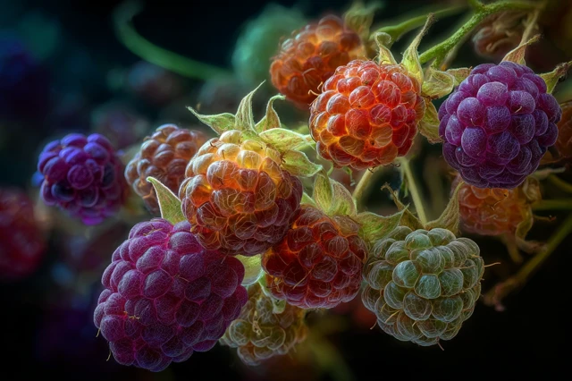 Abstract Wild Fruits Composition