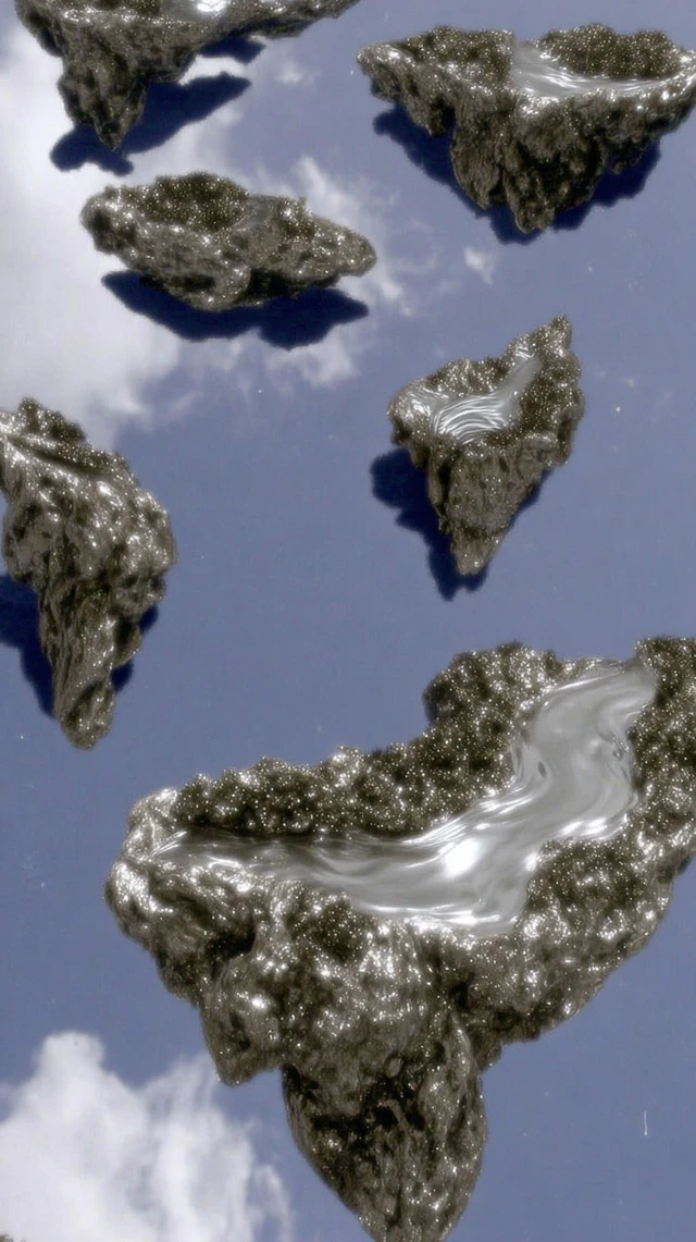 Floating Island in Space Surreal SciFi
