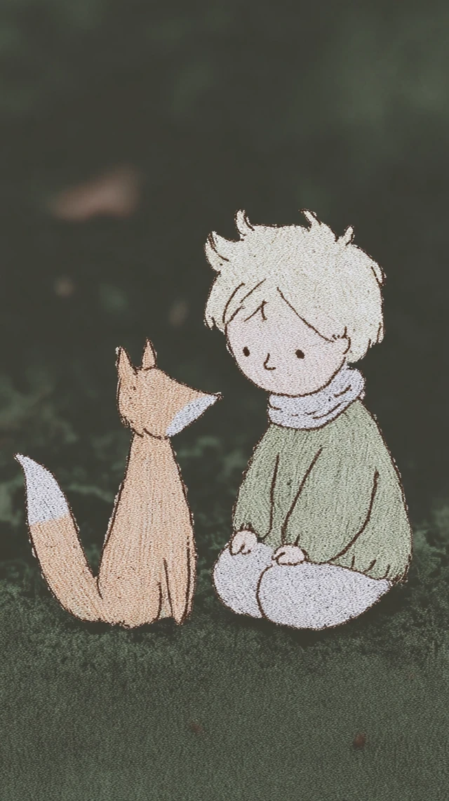 Le Petit Prince and Fox Illustration