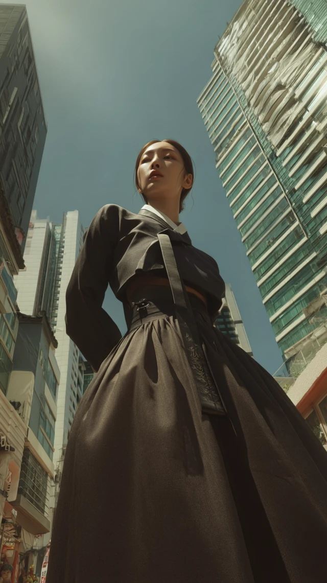Modern Hanbok Korean Model Futuristic Joseon Street