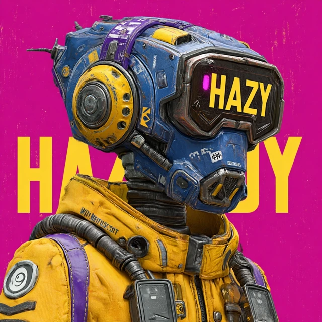 Hazy Bot Icon Cyberpunk Design