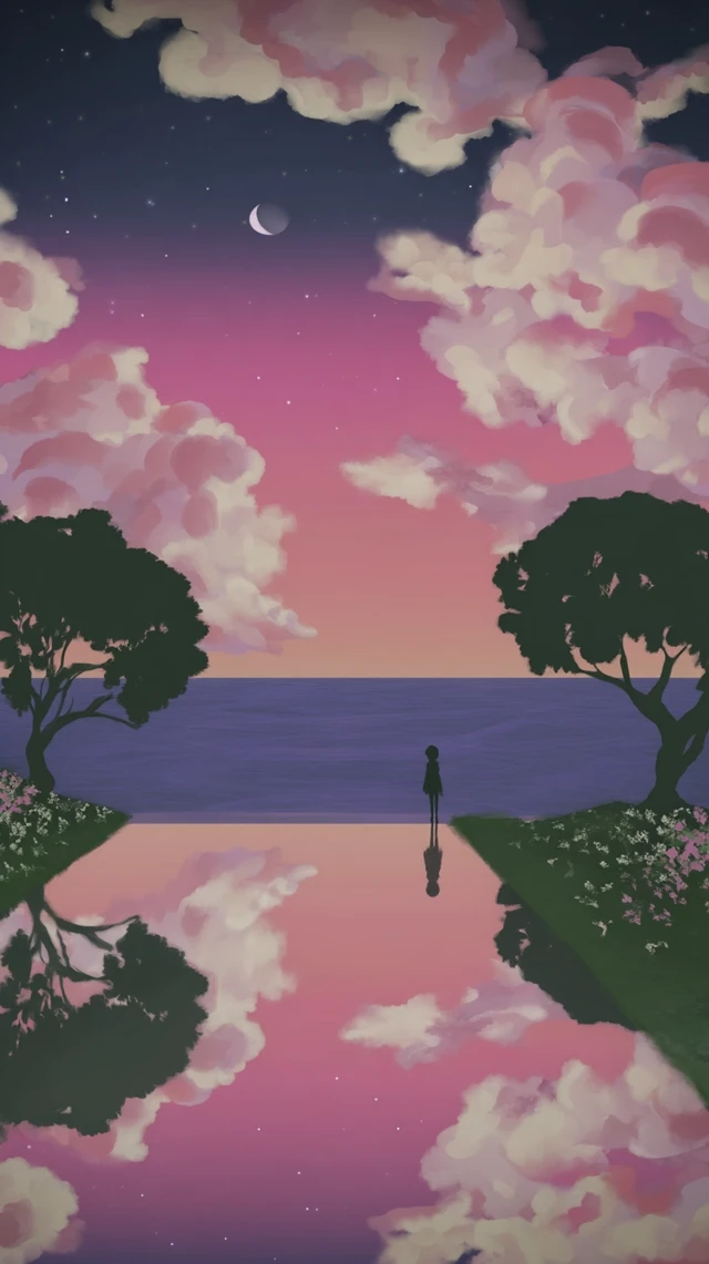 Anime Illustration Empty Reflection