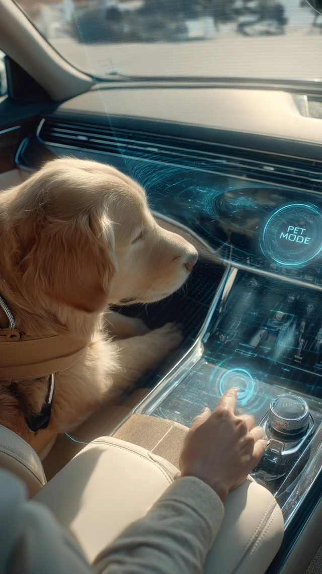 Tank 300 Interior with Golden Retriever in PET MODE