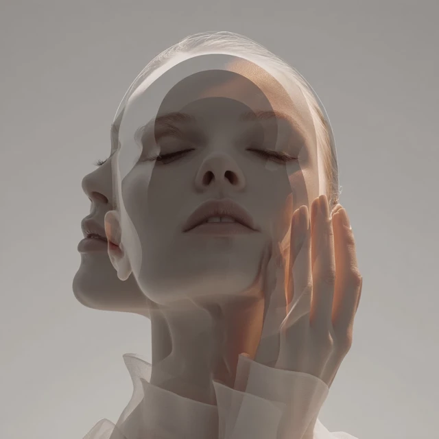 Double Exposure Portrait Self Reflection