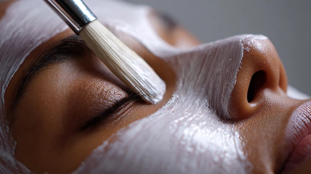 ASMR Skincare Facial Cream Application