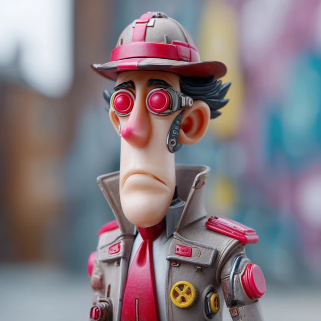 Inspector Gadget Sofubi Toy Cyberpunk Peppermint Mambo