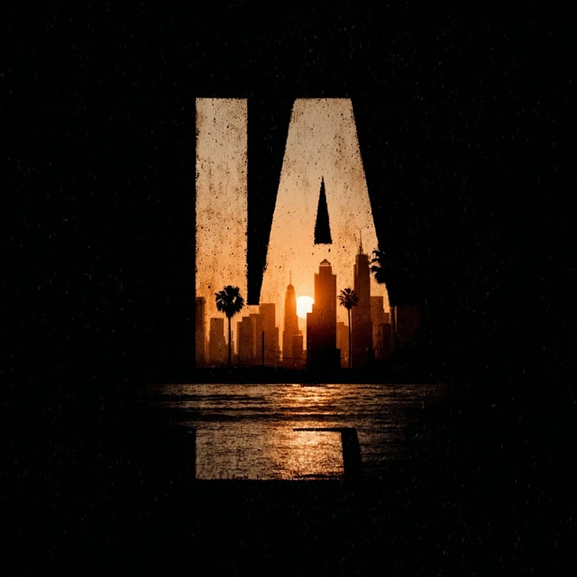 LA Logo for Sports Team Hollywood Glamour