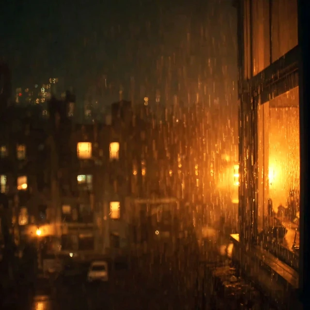 Brooklyn Night Rain City View Ultra Realistic