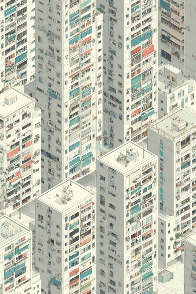 Buenos Aires Apartment Blocks Isometric View