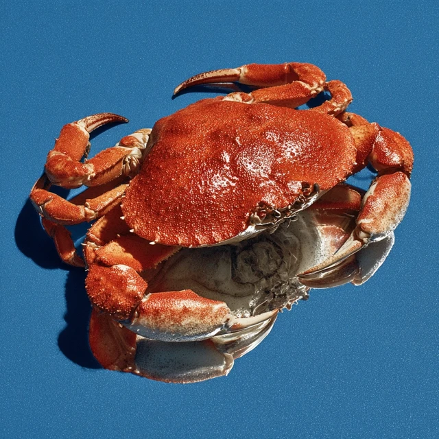 Kamchatka Crab on Mirror Food Photography
