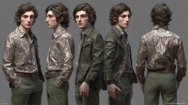 1970s Character Concept Handsome French Man