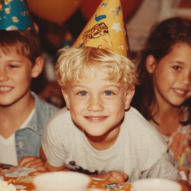 1990s Birthday Celebration Boy and Friends