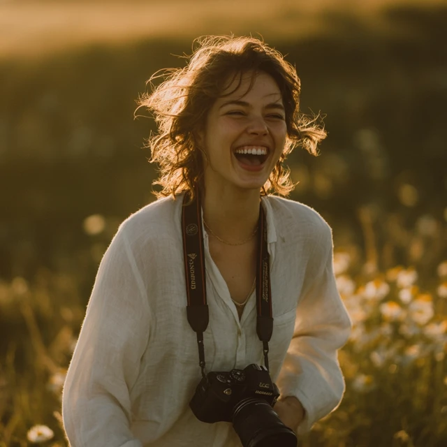 Photographer Golden Hour Candid Joyful Lifestyle Photo