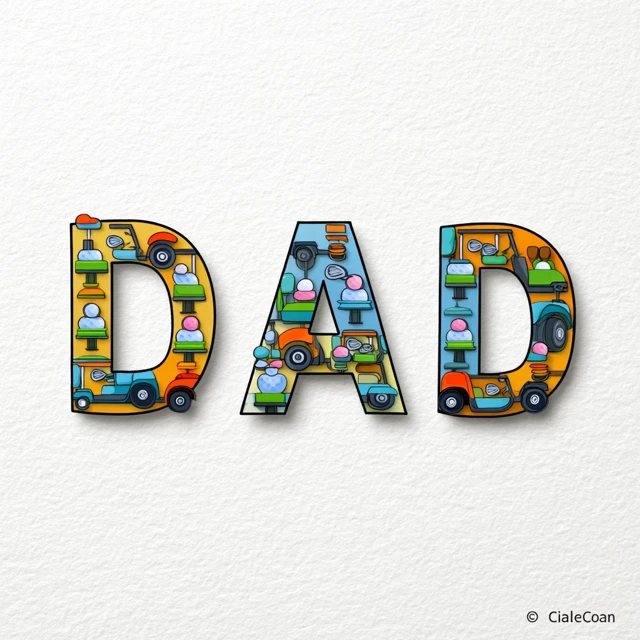Dad Golf Themed Design for Fathers Day