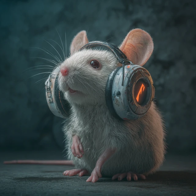 Mouse Gamer Adorable Mouse Wearing a Headset