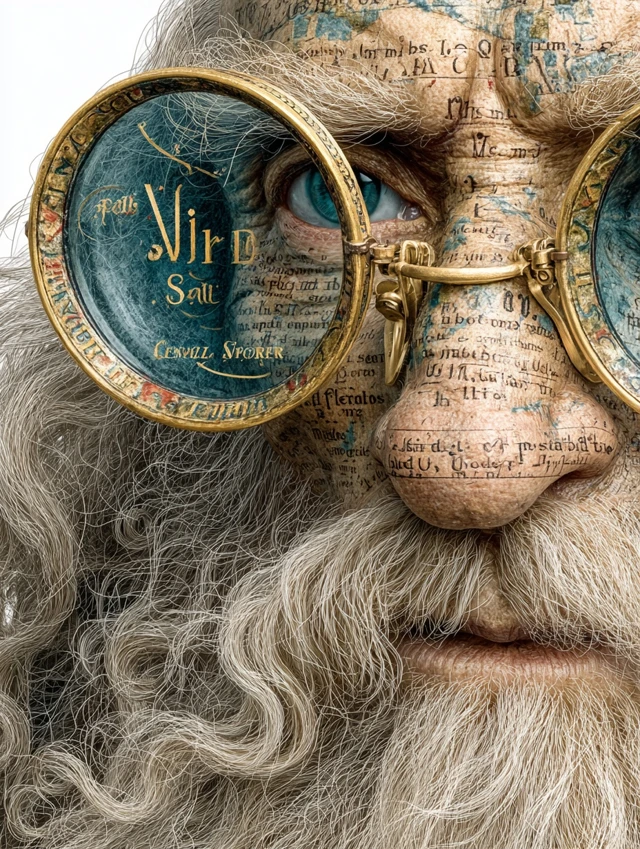 Leonardo Da Vinci with Comical Glasses