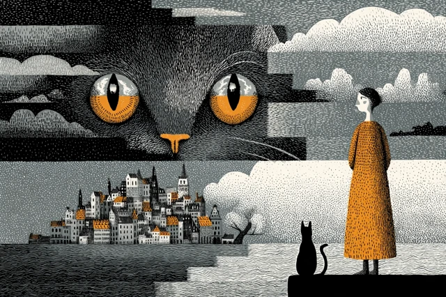 Escher Inspired Art A Surreal Landscape Illustration