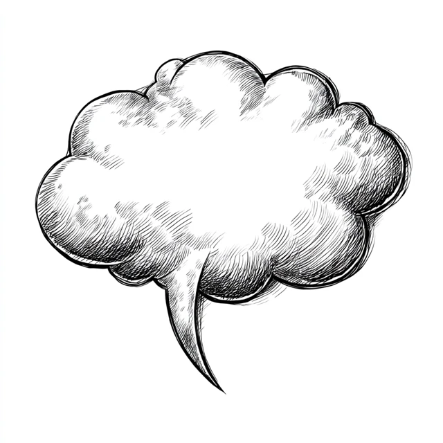 Hand-Drawn Speech Bubble Clipart