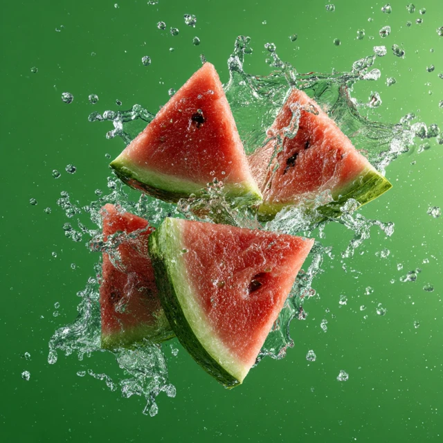 Watermelon Slices Splashing