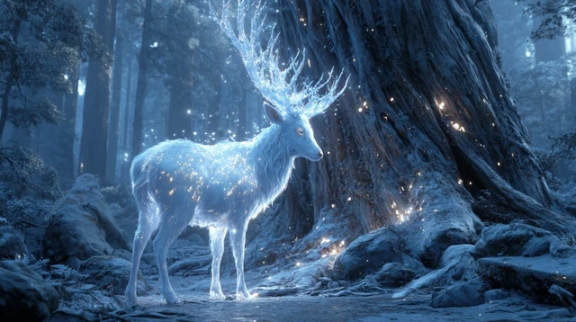 Enchanted Forest Moonlight Deer HD