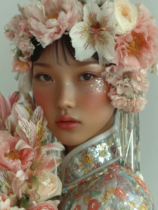 Korean Girl Portrait with Headphones