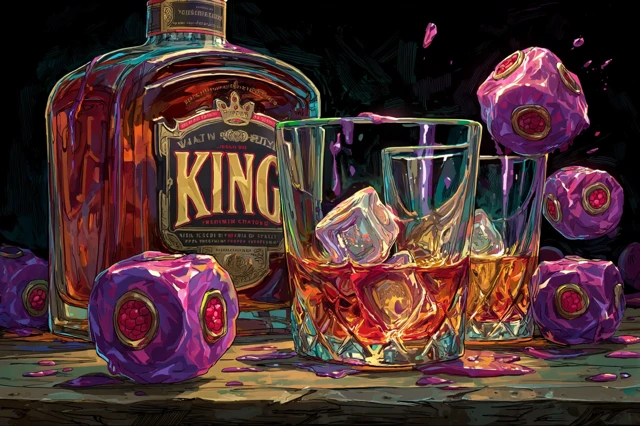 Whiskey Advertisement Concept Art with Bonbons
