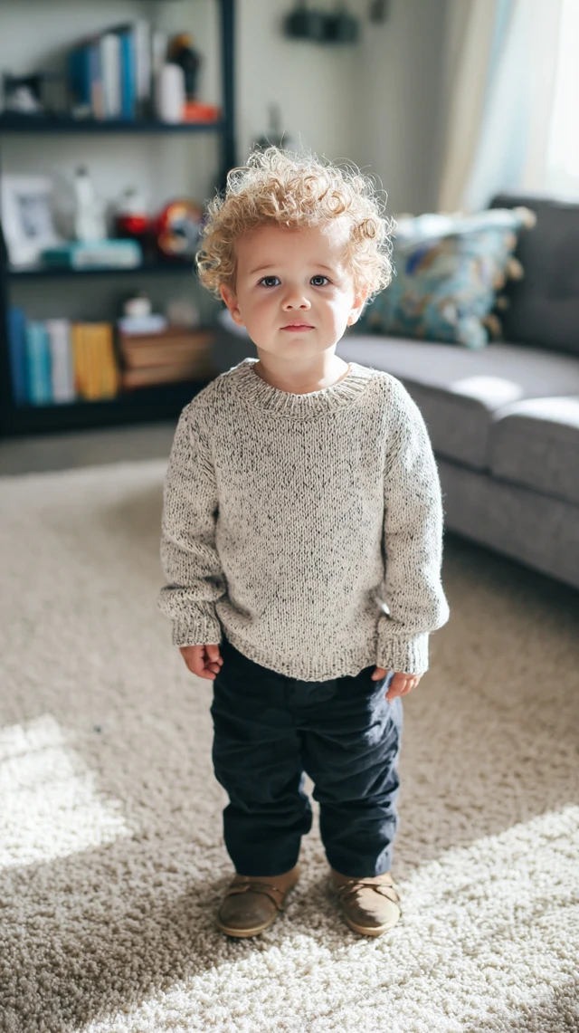 Child in Modern Living Room Photography