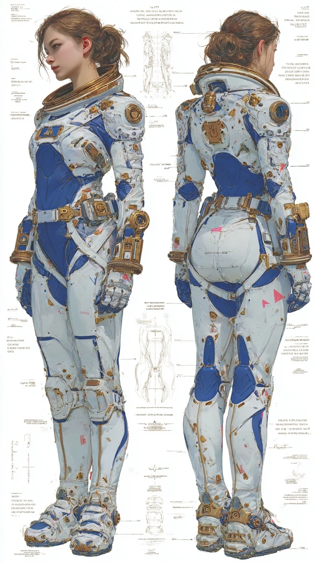 Cyberpunk Diving Suit Design Futuristic Female Outfit