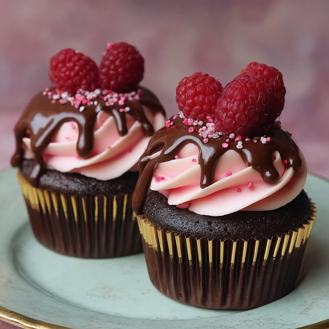 Raspberry Chocolate Ganache Cupcakes Homemade Delicious