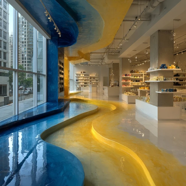 Trendy Blind Box Store with Stunning Gradient Design