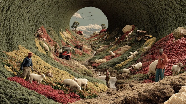 Surreal Colombian Countryside Tunnel Art
