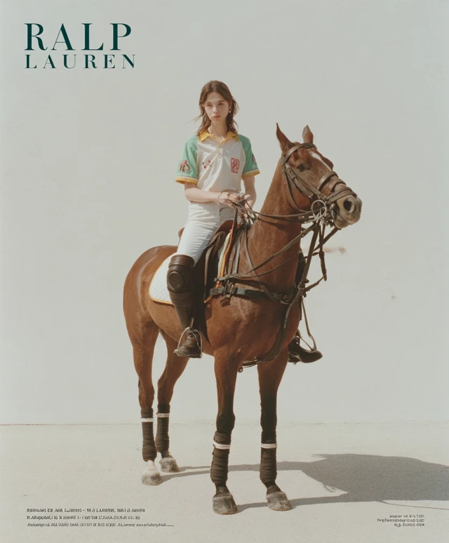 RALP LAUREN Fashion Editorial Polo Horse Model