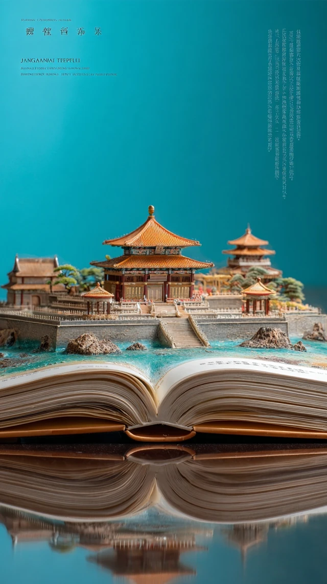 Tengwang Pavilion 3D Fantasy on Ancient Book