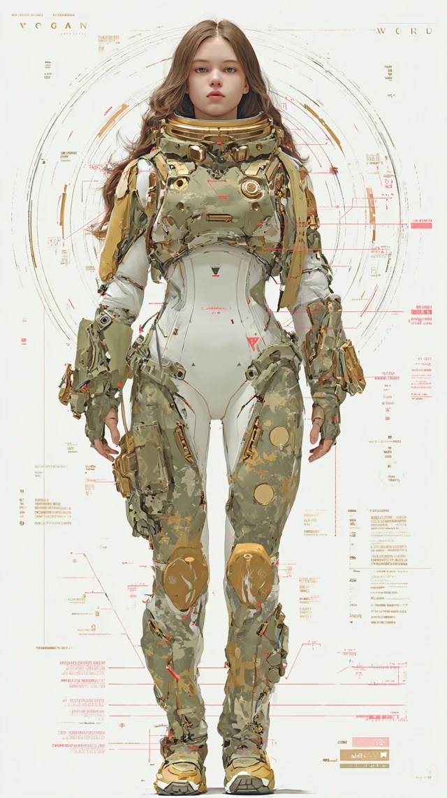 Cyberpunk Diving Suit Design Futuristic Female Outfit