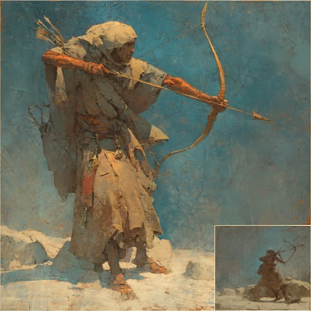 Bronze Age Nomad Archer Illustration Art