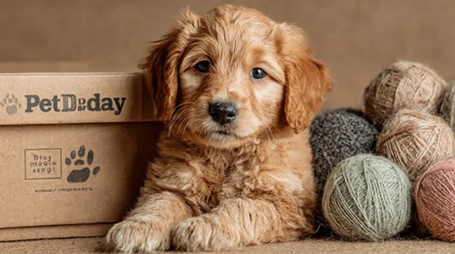 Golden Retriever Puppy in a Box Pet Supplies