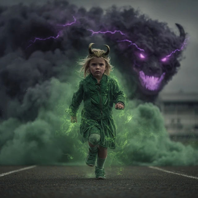 Baby Sylvie Laufeydottir Norse Girl vs Monster