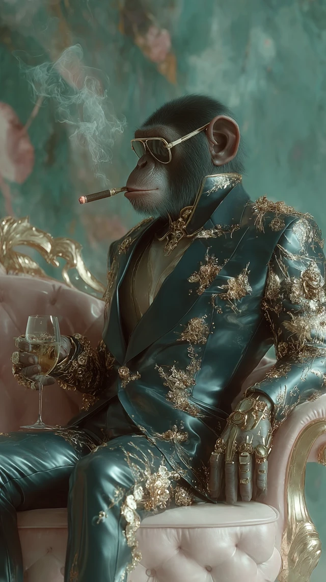 Chimpanzee in a Suit End of World Party
