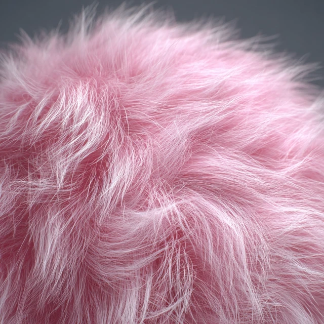 Photorealistic Pink Fur Texture