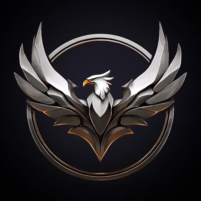 Osprey Superhero Logo - White Silver Emblem Design