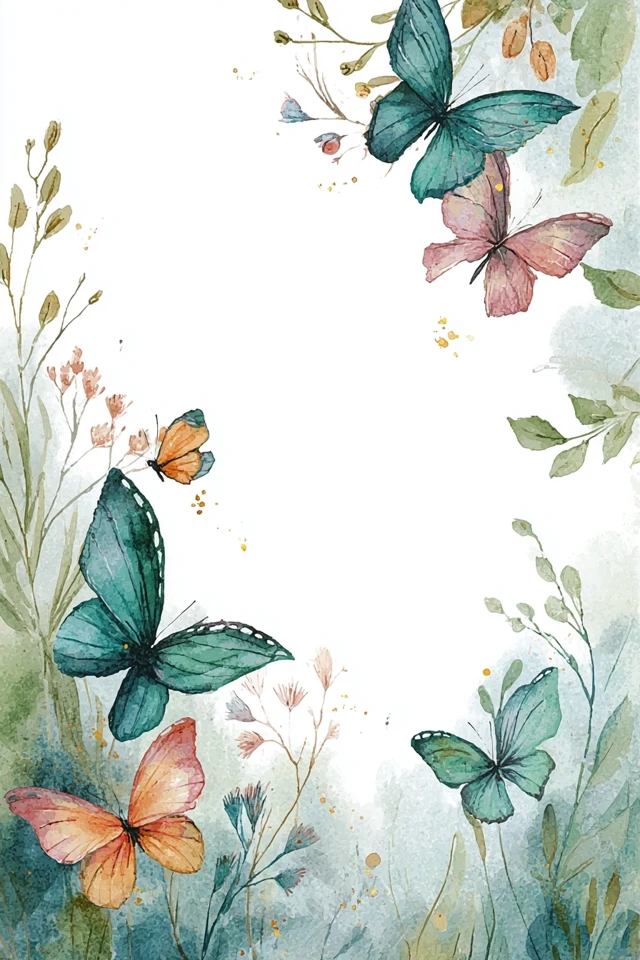 Watercolor Butterfly Journal Cover Design