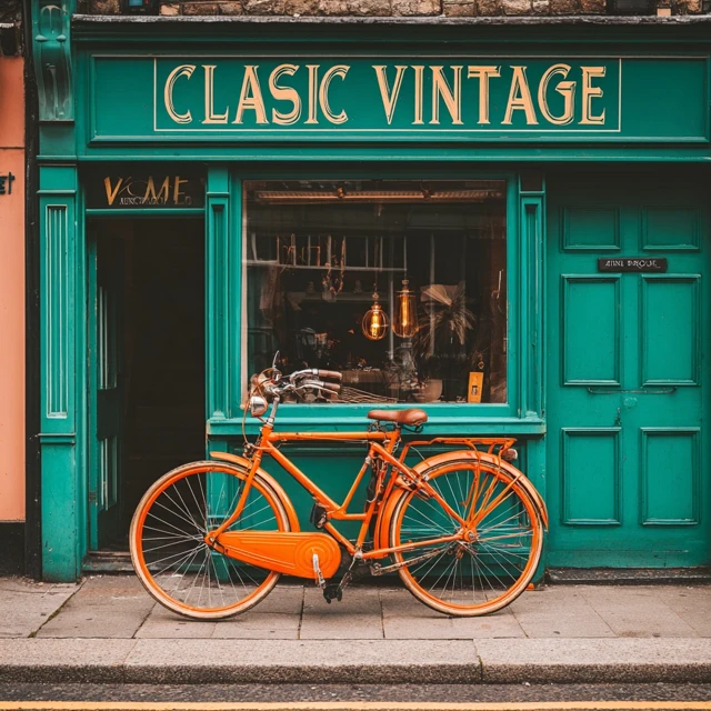 Vintage Bicycle Shop Pastel Street Style