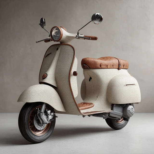 Vintage Scooter Design Minimalist Elegance