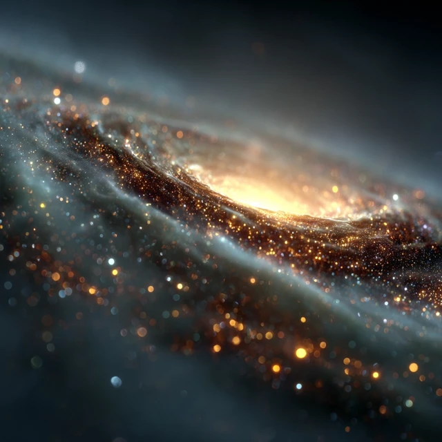 Cosmic Dust Transformation A Starry Ethereal SciFi Scene