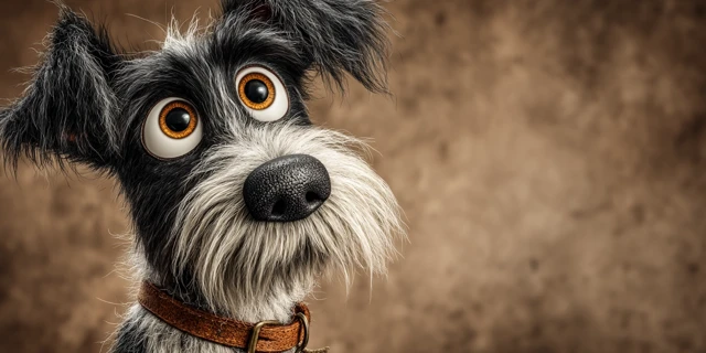 Cute Pixar Style Dog Portrait