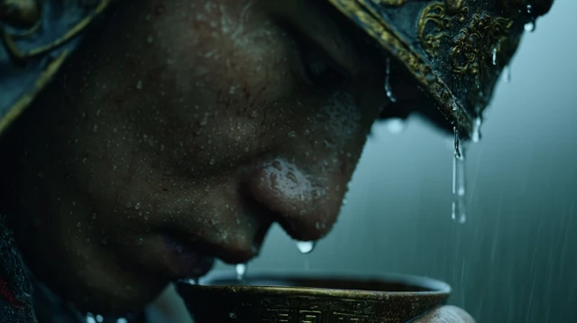 Tang Dynasty General in the Rain Cinematic Portrait