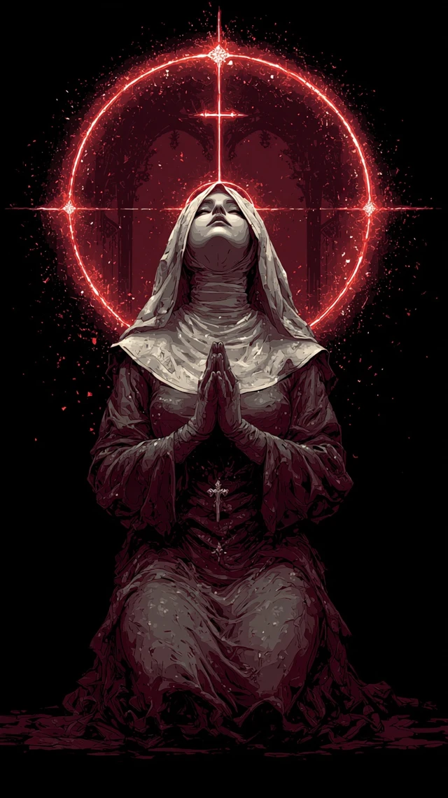Ethereal Nun Digital Painting