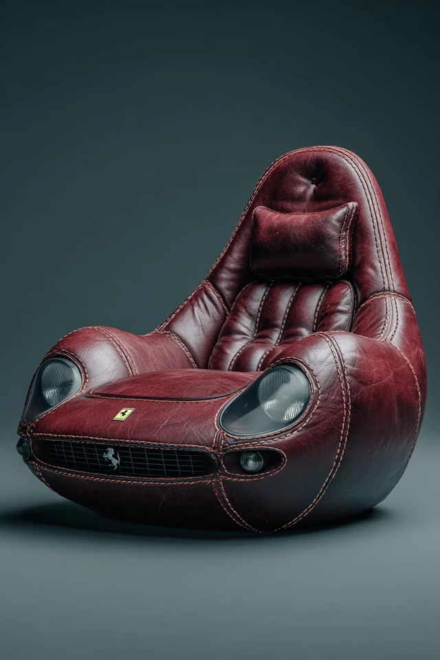 Ferrari Leather Chair Luxury Designer Toy Aesthetic